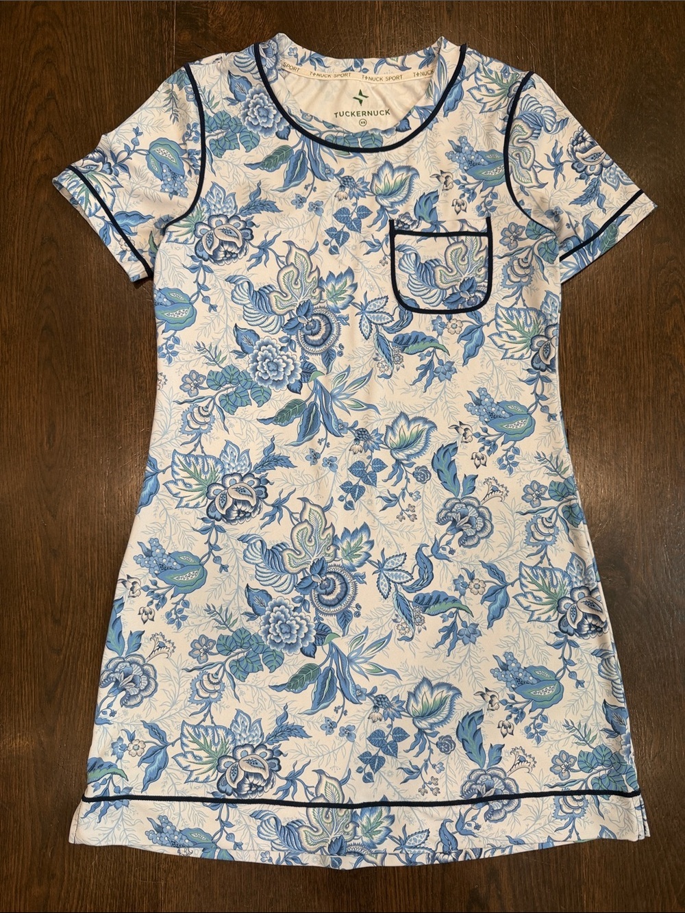 Tuckernuck Dress Sport Mini in Heirloom Floral Robin Short Sleeve